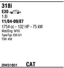 WALKER BW31801 Exhaust System
